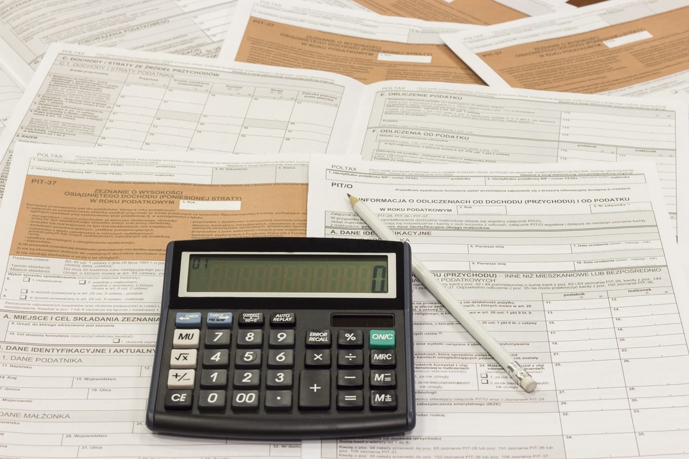 zeznanie podatkowe
